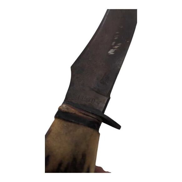 Vintage Solingen Germany 13970 Filet Knife Fixed Blade Stag Antler Survival - Picture 5 of 7